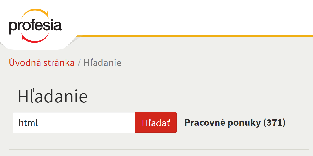 Pracovne pozície HTML/CSS profesia